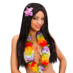 Paruka havajská s květinou